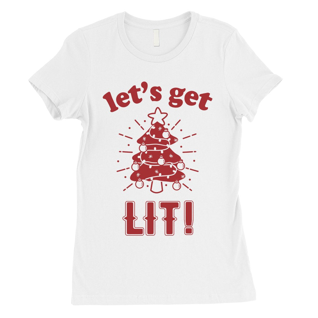 Get Lit Christmas Tree Womens Shirt