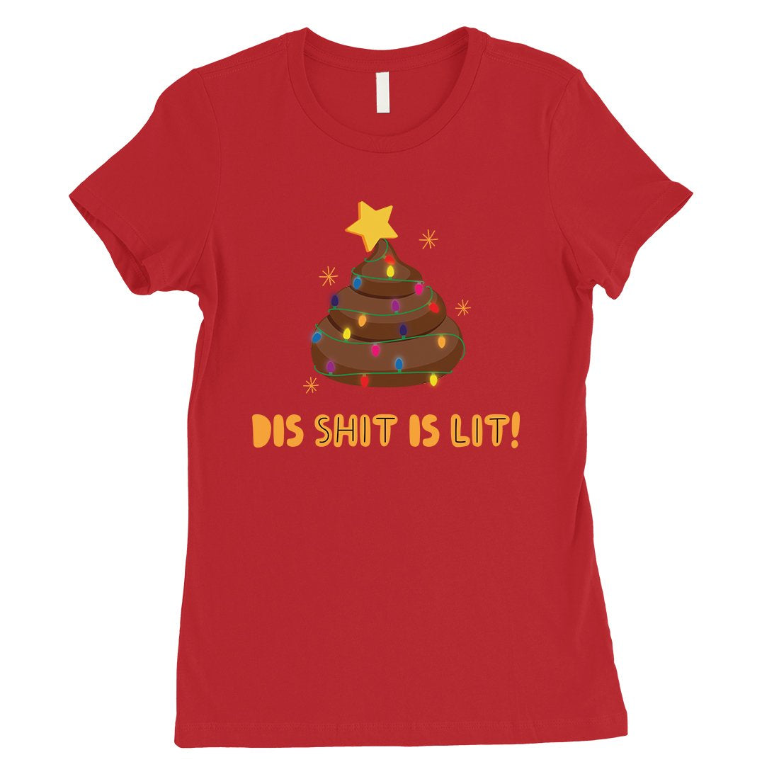 Dis Shit Is Lit Poop Womens Shirt