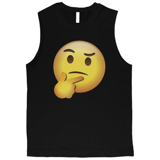 Emoji-Thinking Mens Responsible Tough Cool Muscle Shirt Gag Gift