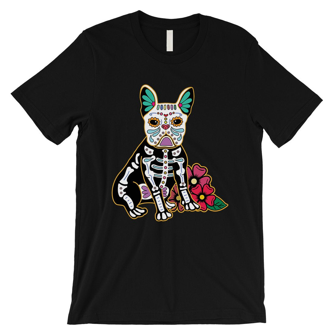 Frenchie Day Of Dead Funny Halloween Costume Cute Mens T-Shirt