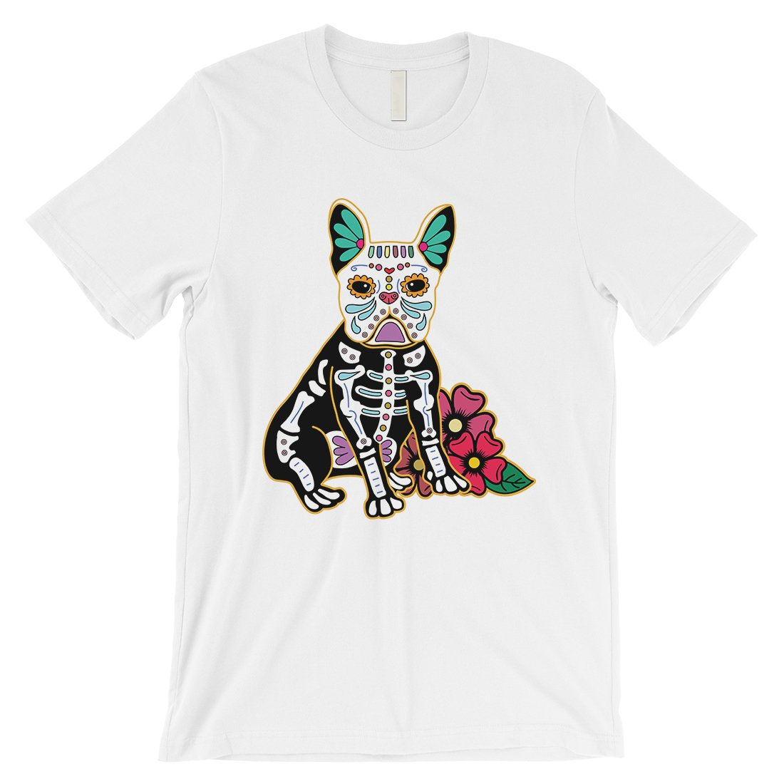 Frenchie Day Of Dead Funny Halloween Costume Cute Mens T-Shirt