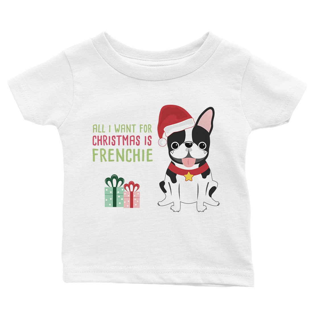 Christmas Frenchie Present Baby Shirt