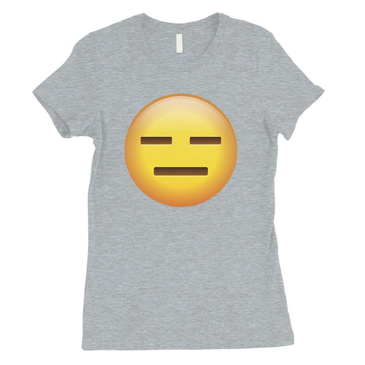 Emoji-Emotionless Womens No Feelings Down Silly Halloween T-Shirt