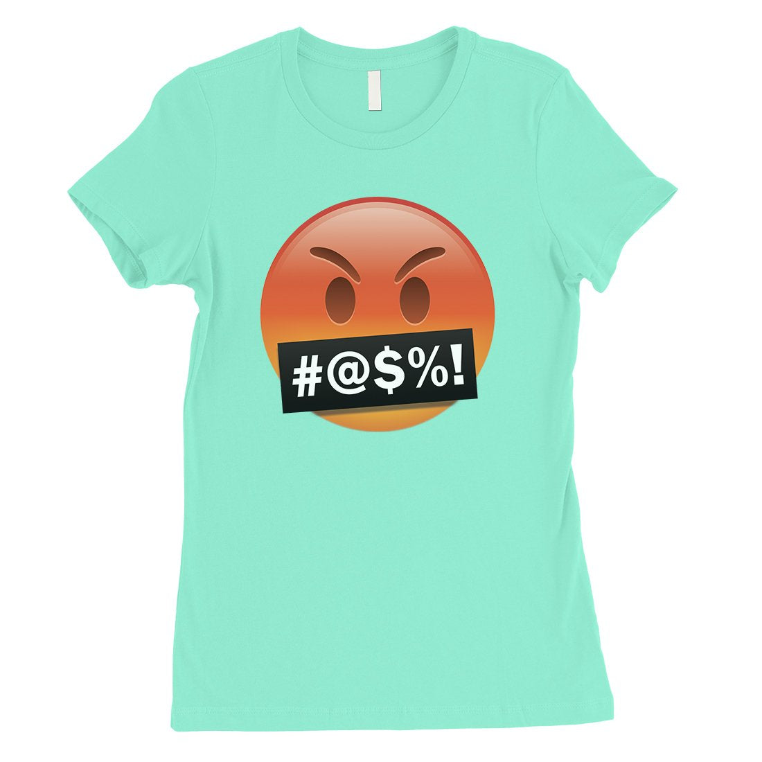 Emoji-Angry Womens Bad Mad Unhappy Silly Emotional T-Shirt Gag Gift