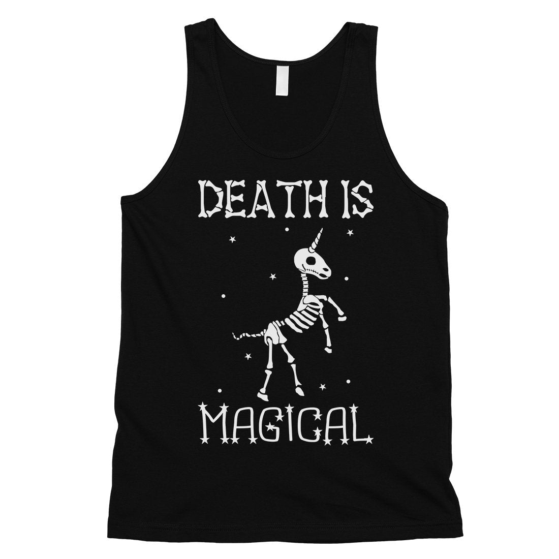 Death is Megical Unicorn Skeleton Funny Halloween Mens Tank Top