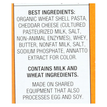 Annies Homegrown Macaroni And Cheese - Organic - Shells And Real Aged Cheddar - 6 Oz - Case Of 12
