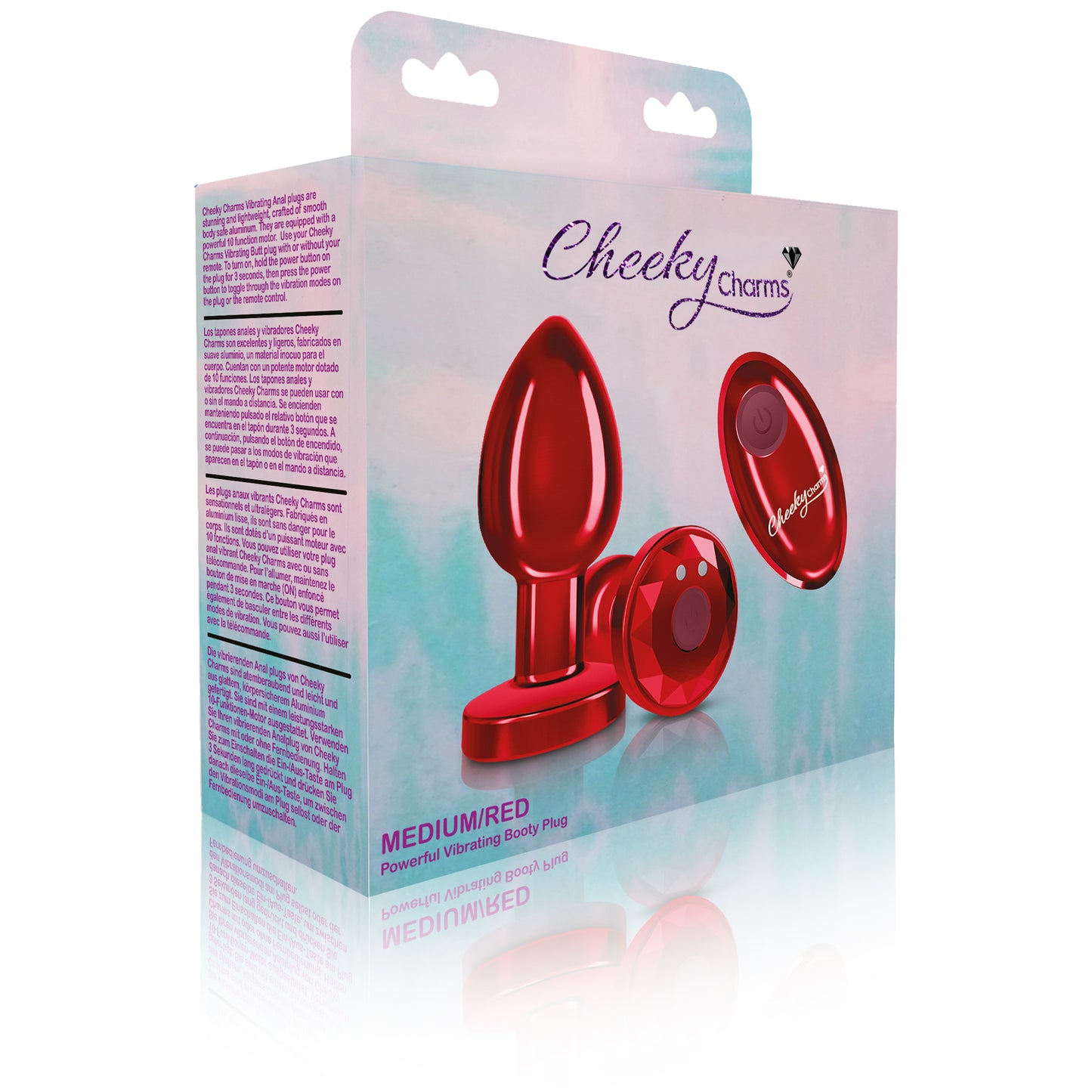 Cheeky Charms - Rechargeable Vibrating Metal Butt Plug With Remote Control