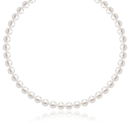 14k Yellow Gold Necklace with White Freshwater Cultured Pearls (6.0mm to 6.5mm)
