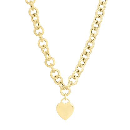 14k Yellow Gold Rolo Link Necklace (11.40 mm)