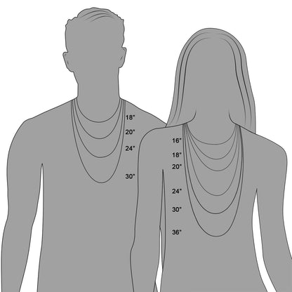 14k White Gold Light Rope Chain 1.5mm