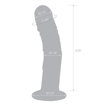 Glas 7 Curved Realistic Glass Dildo W Veins "