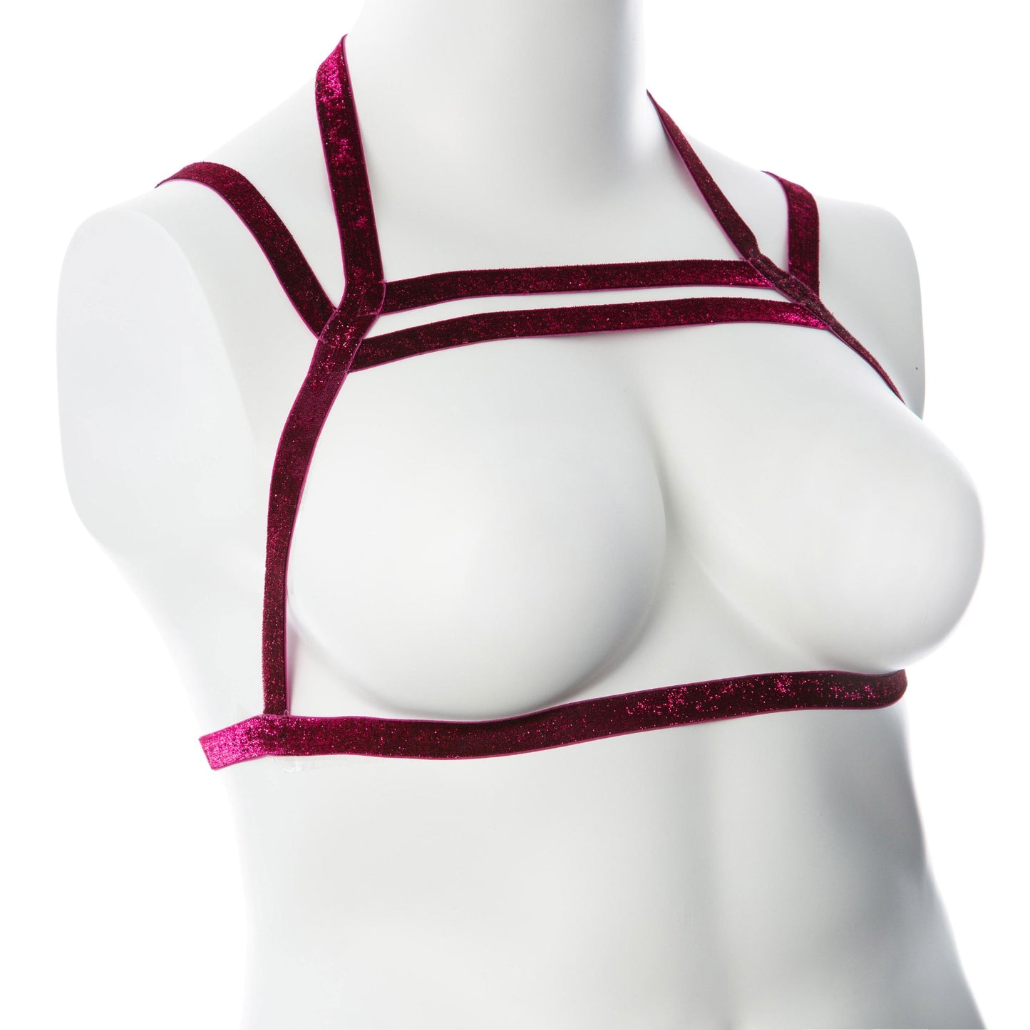 Gender Fluid Sugar Coated Harness - Raspberry Glitter