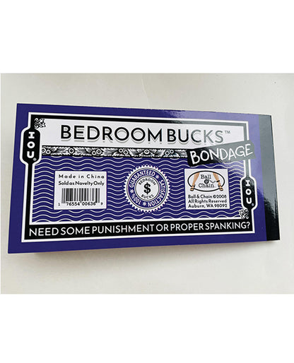 Bedroom Bondage Bucks 30 Coupon Book