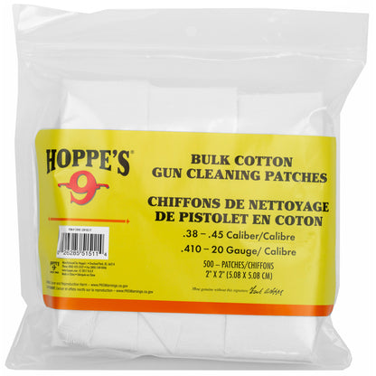 Hoppes Clng Patch 38-45cal 500pk