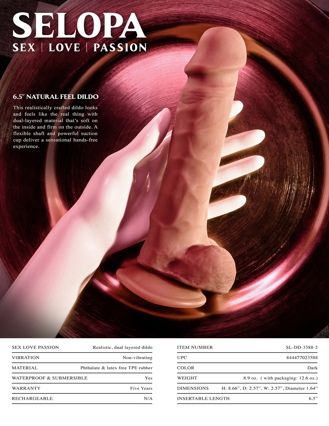 Evolved 6.5 In Natural Feel Dildo