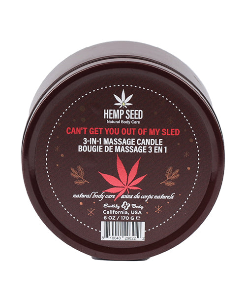 Hemp Seed 3-in-1 Cant Get You Out Of My Sleigh Candle 6 Oz