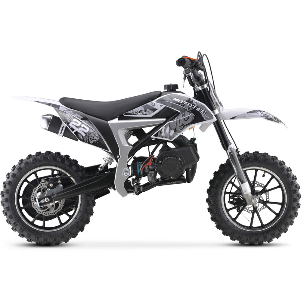 Demon Dirt Bike 50cc White