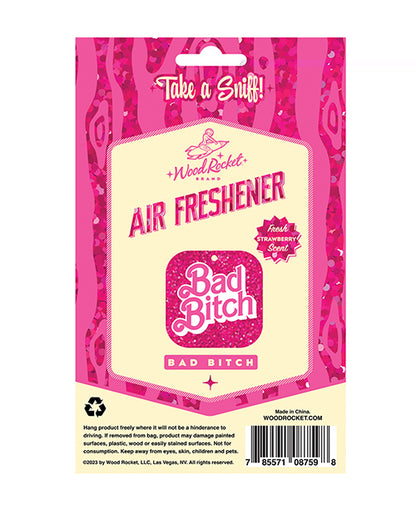 'wood Rocket Bad Bitch Air Freshener - Strawberry