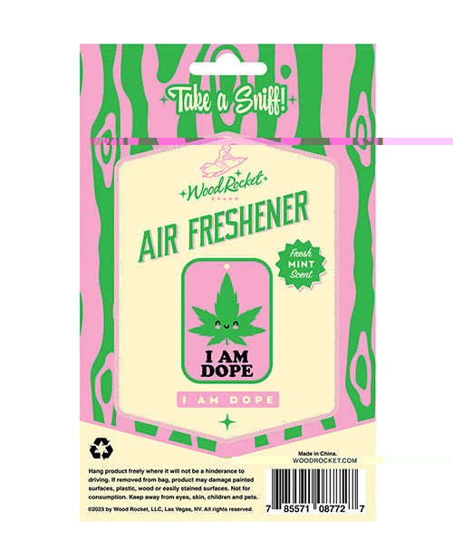 'wood Rocket I Am Dope Air Freshener - Mint