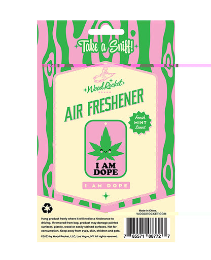 'wood Rocket I Am Dope Air Freshener - Mint