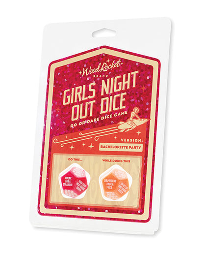 'wood Rocket Girls Night Out Do Or Dare Dice Game - Red