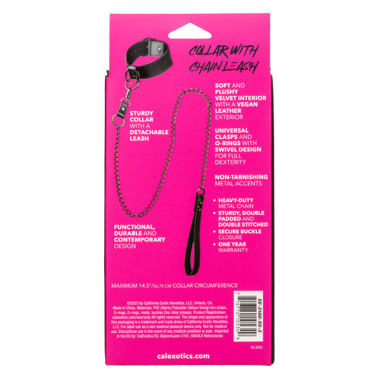 Euphoria Collar W/ Chain Leash