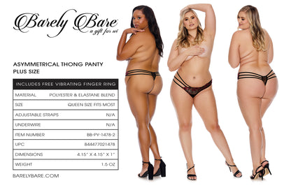 Barely Bare Asymmetrical Thong Panty Q/s