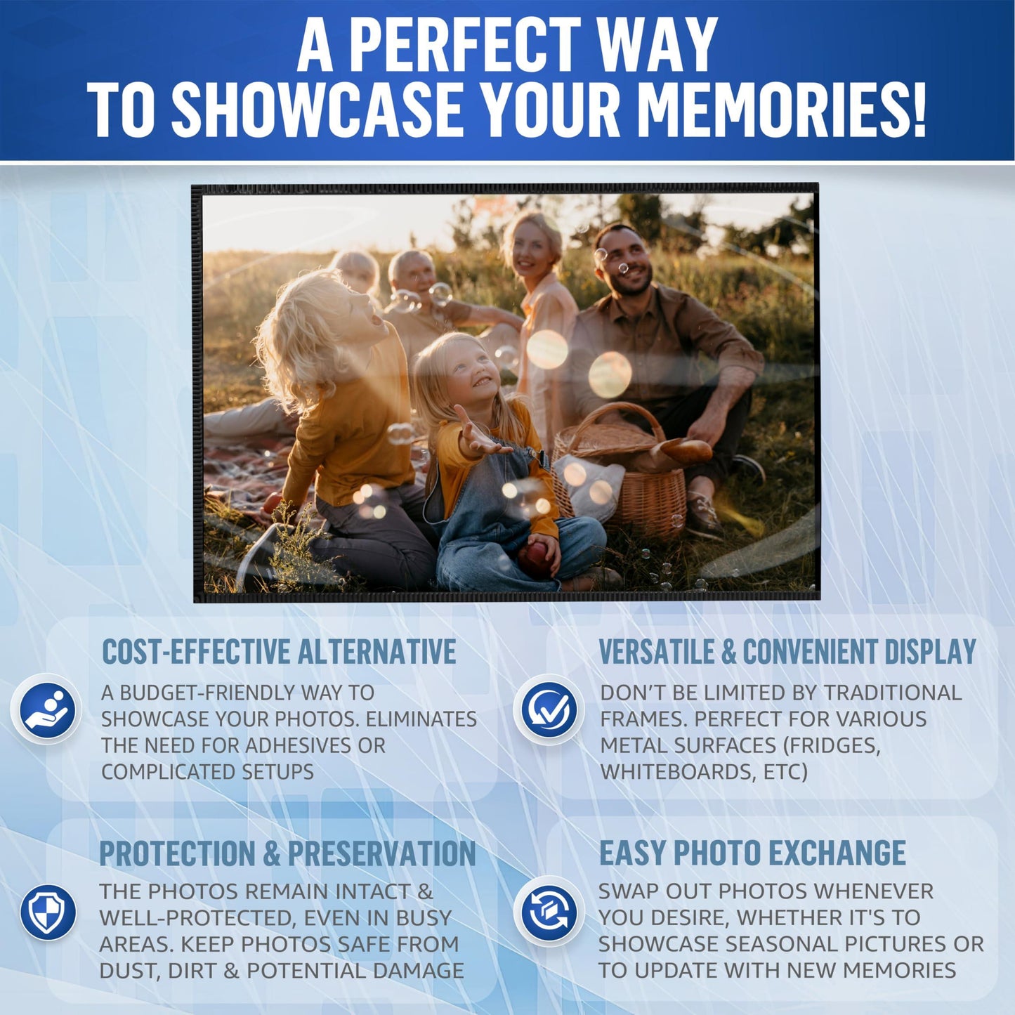 10 Pack Magnetic Frames 8.5 x 11   Magnetic Picture Frames for Fridge Magnetic Picture Frames for Refrigerator Magnetic Photo Sleeves Locker Magnet Frame Magnetic Photo Pockets Magnetic Picture Holder