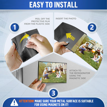 10 Pack Magnetic Frames 8.5 x 11   Magnetic Picture Frames for Fridge Magnetic Picture Frames for Refrigerator Magnetic Photo Sleeves Locker Magnet Frame Magnetic Photo Pockets Magnetic Picture Holder