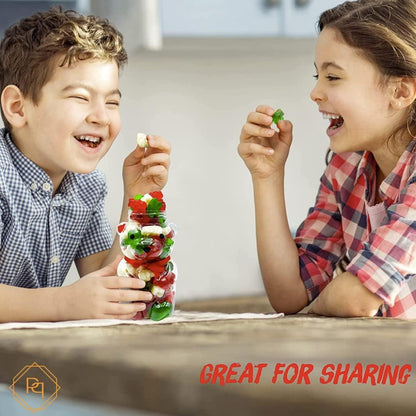 Gummy Bears Jar   Candy Gift Ready Plastic Jar Stuffed With Sweet Gummies Candy   1 LB Gummie Candies In Bear Shaped Container With Stunning Red Bow   Assorted Gummy Candy Candy Gift For All Occasions. (Holiday Themed)