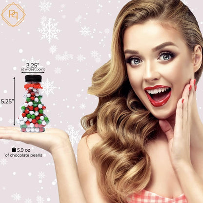 Christmas Tree Stocking Stuffer Mini Filled with candy and chocolate gift (2 pack   Chocolate Pearls)