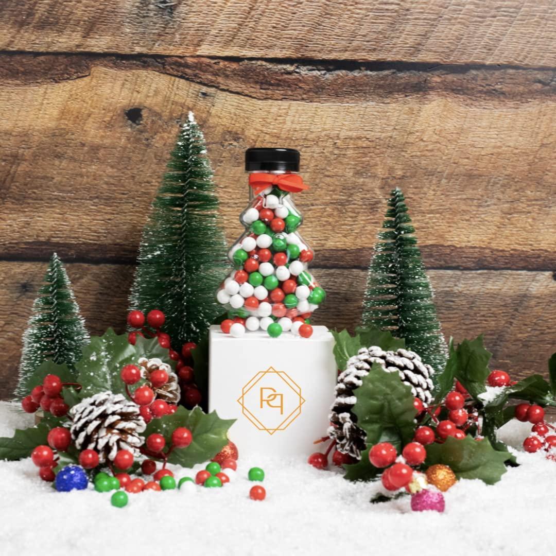 Christmas Tree Stocking Stuffer Mini Filled with candy and chocolate gift (2 pack   Chocolate Pearls)