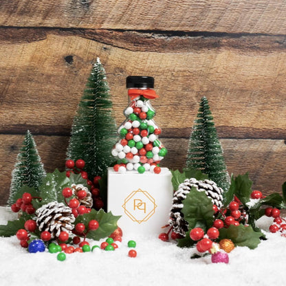 Christmas Tree Stocking Stuffer Mini Filled with candy and chocolate gift (2 pack   Chocolate Pearls)