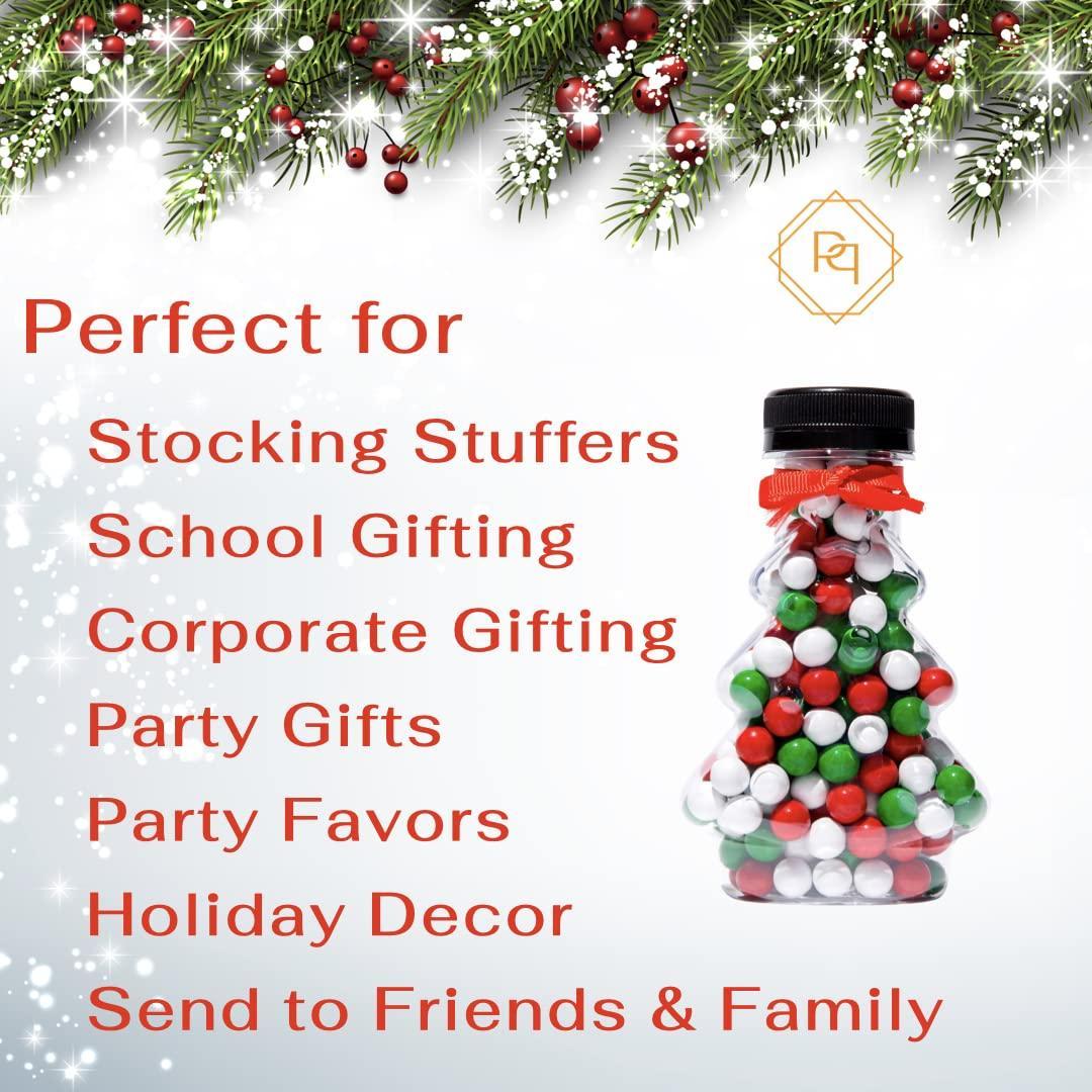 Christmas Tree Stocking Stuffer Mini Filled with candy and chocolate gift (2 pack   Chocolate Pearls)