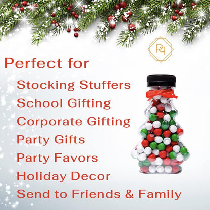 Christmas Tree Stocking Stuffer Mini Filled with candy and chocolate gift (2 pack   Chocolate Pearls)