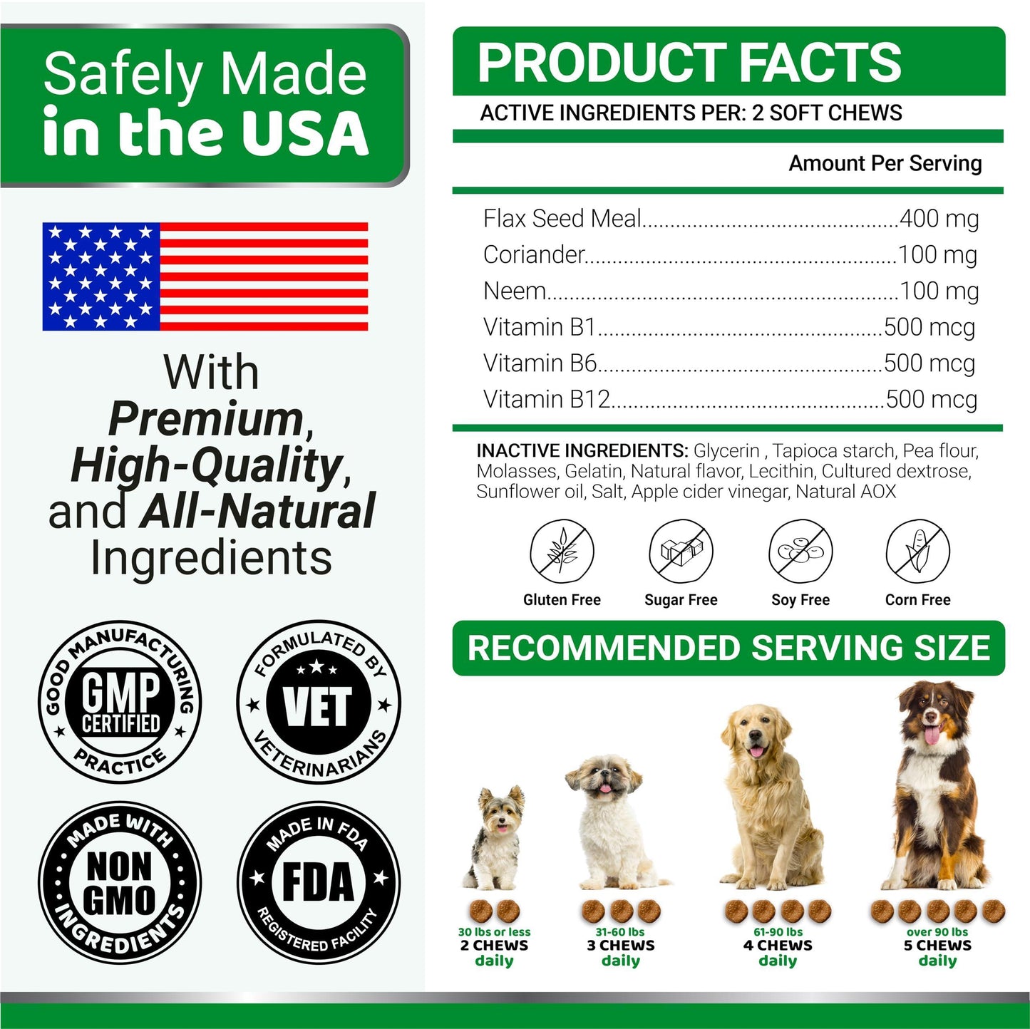 Flea and Tick Prevention for Dogs Chewables   170 Treats   Natural Dog Flea and Tick Treatment Chewable   Flea and Tick Chews for Dogs   Soft Oral Flea Pills for Dogs   All Breeds & Ages   Made in USA