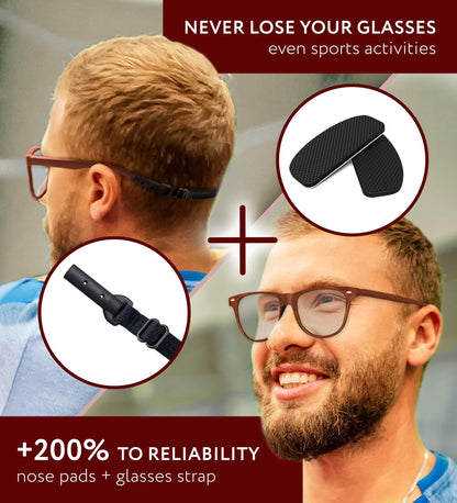 Eye Glasses Nose Grip Non Slip - 0.5 mm Ultra Thin Eyeglass Nose Pads Anti Slip - Silicone Nose Pads Glasses Anti-Slip - Sunglass Nose Bridge Pads Glasses - 6 Pairs - 0.5 mm x 7mm x 16mm