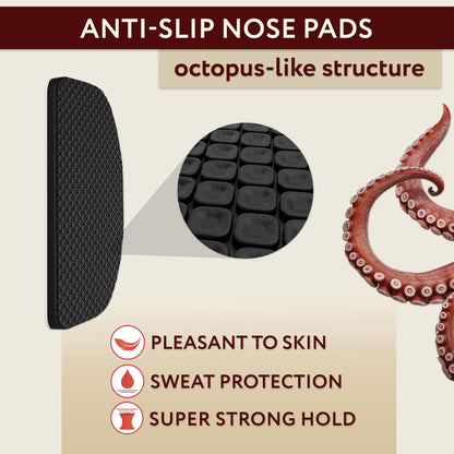 Eye Glasses Nose Grip Non Slip - 0.5 mm Ultra Thin Eyeglass Nose Pads Anti Slip - Silicone Nose Pads Glasses Anti-Slip - Sunglass Nose Bridge Pads Glasses - 6 Pairs - 0.5 mm x 7mm x 16mm