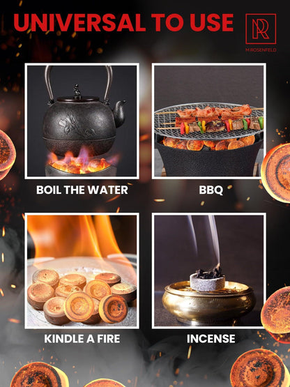 100 pcs Hookah Charcoal Hookah Coals for Hookah   Quick Light Charcoal Tablets   33 mm Charcoal Tablets for Incense   Premium Quality Incense Charcoal Discs   Pack of 100 Charcoal for Incense Burning