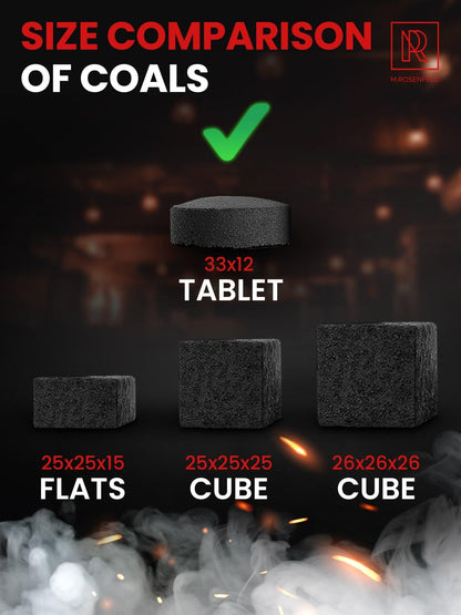 100 pcs Hookah Charcoal Hookah Coals for Hookah   Quick Light Charcoal Tablets   33 mm Charcoal Tablets for Incense   Premium Quality Incense Charcoal Discs   Pack of 100 Charcoal for Incense Burning