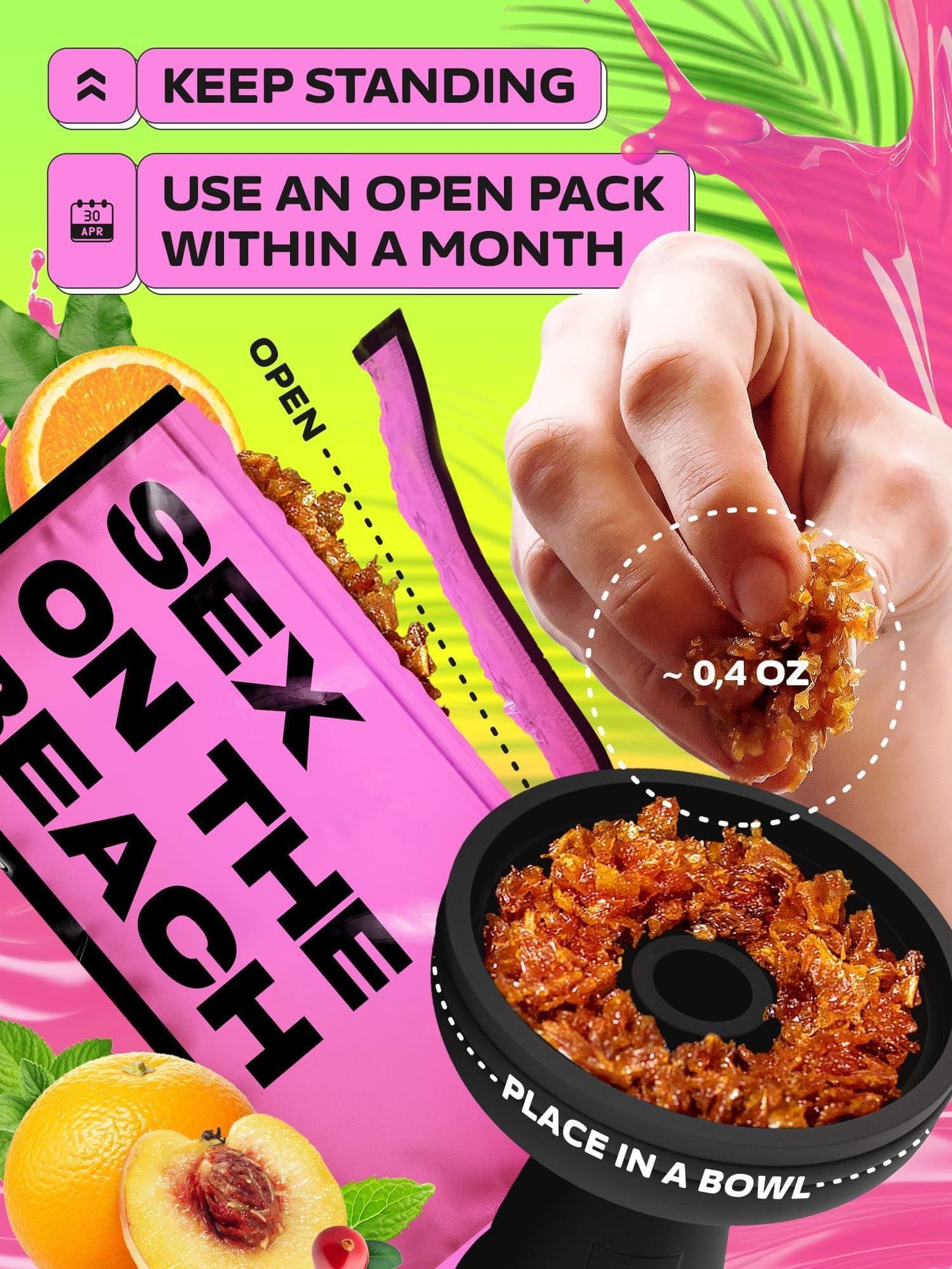 Hookah Flavors Spring Break Hookah Flavor   Herbal   1 pouch Hookah Tobacco Free Molasses & Nicotine Free (1 Count)