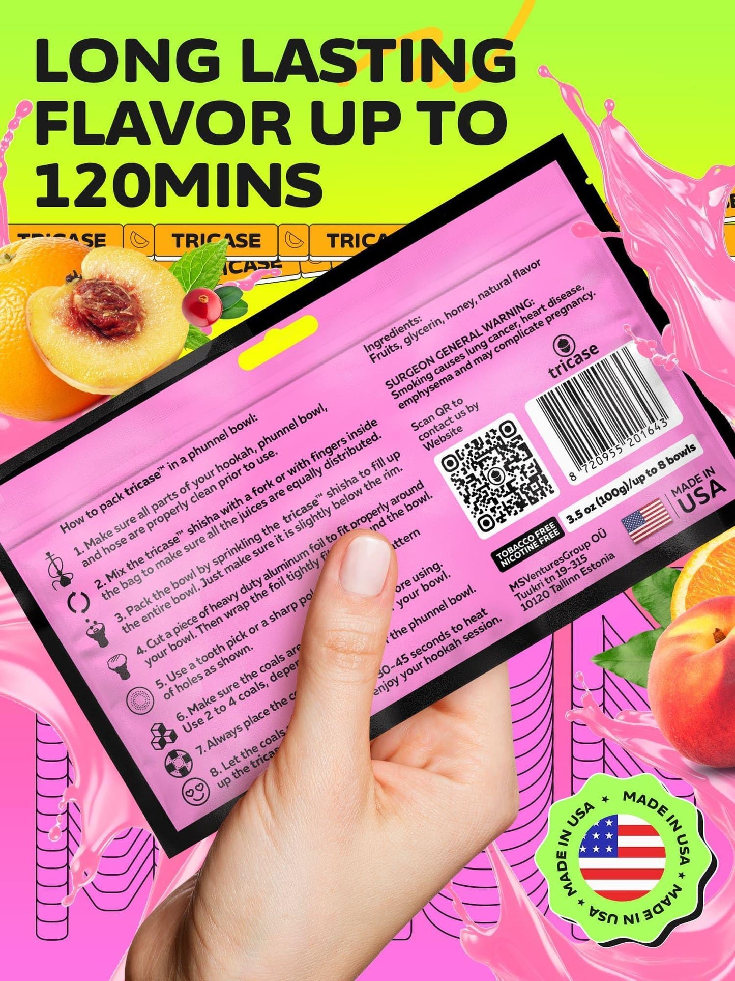 Hookah Flavors Spring Break Hookah Flavor   Herbal   1 pouch Hookah Tobacco Free Molasses & Nicotine Free (1 Count)