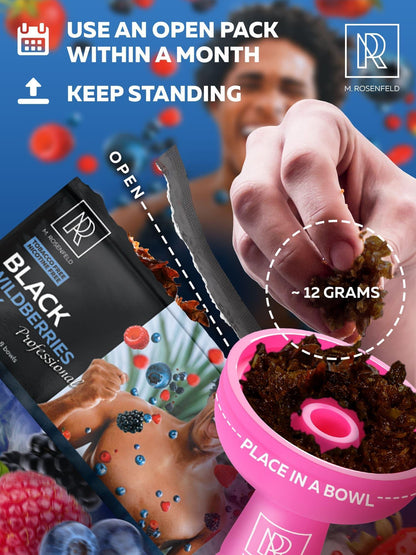 Hookah Flavors Black Wildberries Mix Hookah Flavors 3.5 ounce   Tea Leaves Herbal 100 Gram Hookah Shisha Tobacco Free Hookah Tobacco & Nicotine Free Shisha   Shisha Hookah Flavors (Pack of 1) Black Blueberry Mint