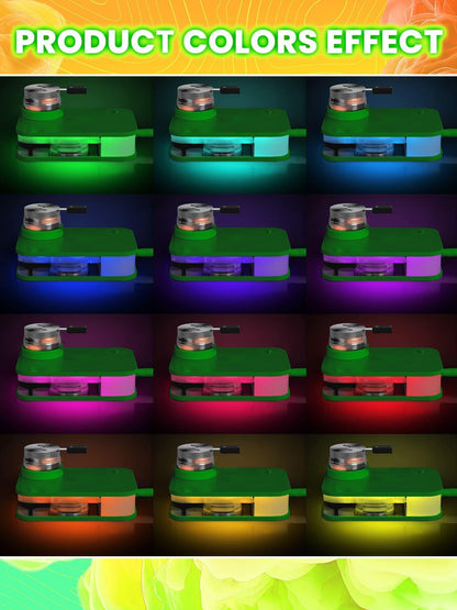 Green Hookah Set With Everything   Premium Small Hookah Set For Travel With Case   Green Hookah With Case With Charcoal Holder & Coal Cover   M. ROSENFELD Travel Hookah Set With Everything