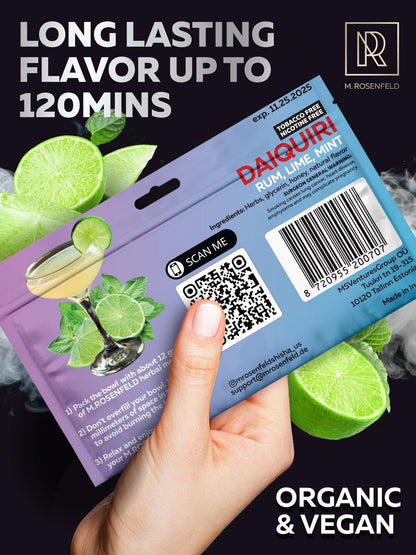 Daiquiri Hookah Flavors Nicotine Free   3.5 ounce   100 g (Rum   Lime   Mint)   Hookah Shisha Tobacco Free Molasses Hookah Tobacco & Nicotine Free Shisha with Shisha Hookah Flavors (Pack of 1)