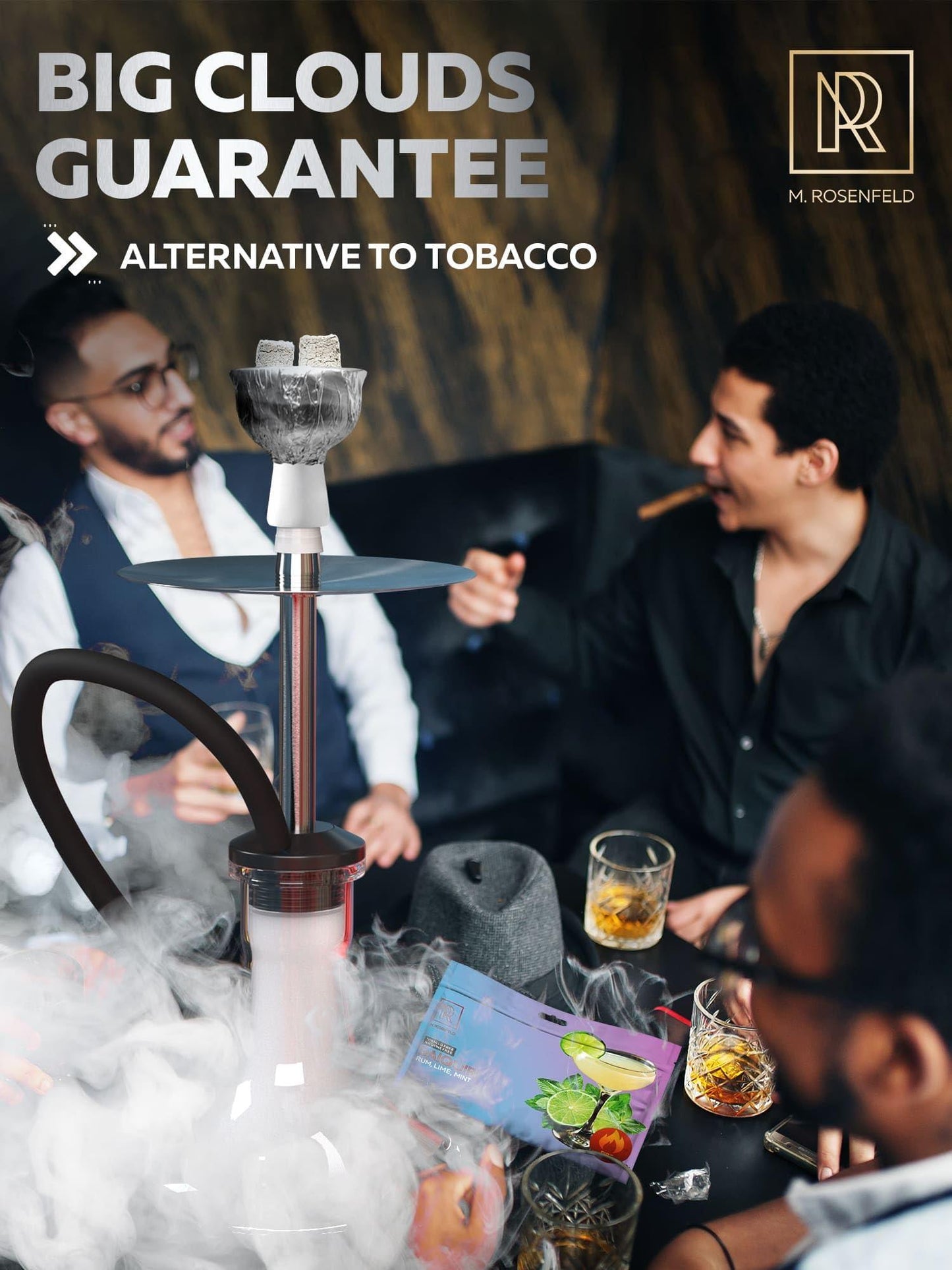 Daiquiri Hookah Flavors Nicotine Free   3.5 ounce   100 g (Rum   Lime   Mint)   Hookah Shisha Tobacco Free Molasses Hookah Tobacco & Nicotine Free Shisha with Shisha Hookah Flavors (Pack of 1)