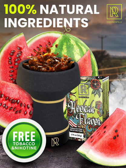 Hookah Flavors Sweet Watermelon   176 ounce (50 gram)   Hookah Shisha Tobacco Free Molasses Hookah Tobacco & Nicotine Free Sweet Watermelon Shisha with Real Organic Shisha Hookah Flavors Sweet Watermelon