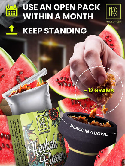 Hookah Flavors Sweet Watermelon   176 ounce (50 gram)   Hookah Shisha Tobacco Free Molasses Hookah Tobacco & Nicotine Free Sweet Watermelon Shisha with Real Organic Shisha Hookah Flavors Sweet Watermelon