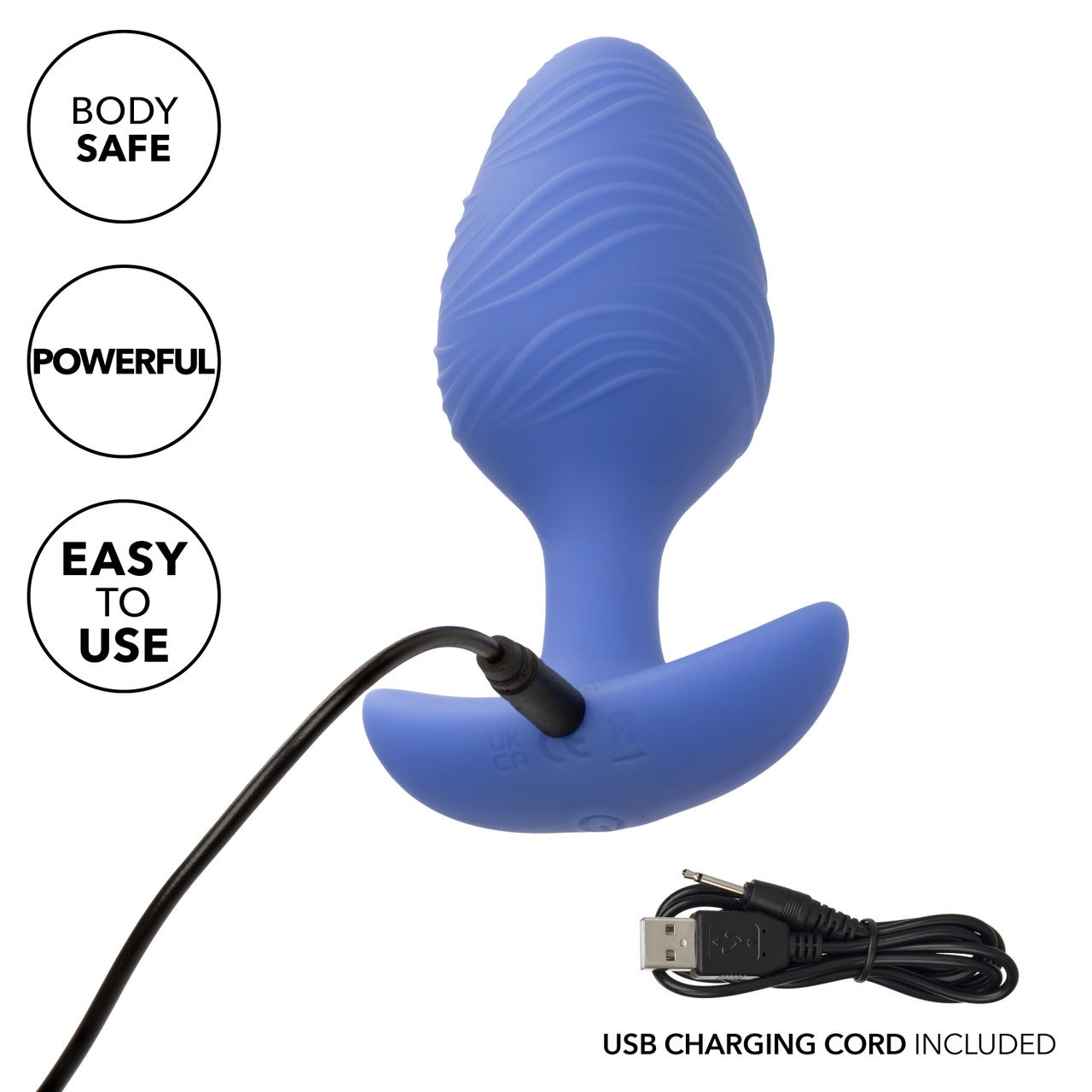 Cheeky Vibrating Glow-in-the- Dark Large Butt Plug