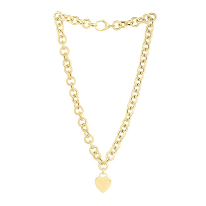 14k Yellow Gold Rolo Link Necklace (11.40 mm)